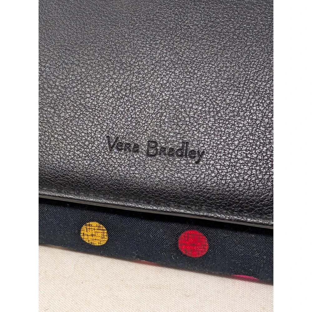 Vera Bradley Black Polka Dot Quilted Crossbody Bag and Matching Wallet Set